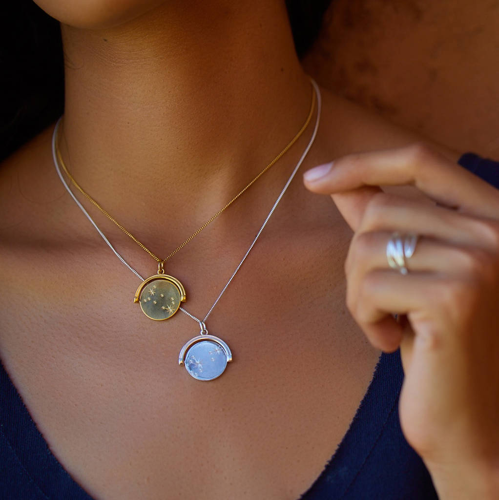 Personalised Zodiac Spinner Necklace By Rachel Jackson