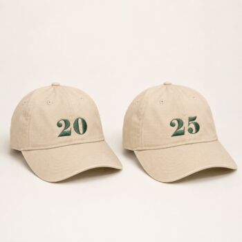Personalised Anniversary Spilt Year Matching Caps For Couple, 2 of 10