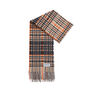 Oversized Micro Check Cashmere Scarf Light Brown, thumbnail 1 of 4