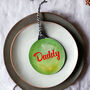 Personalised Watercolour Design Leather Bauble, thumbnail 1 of 4