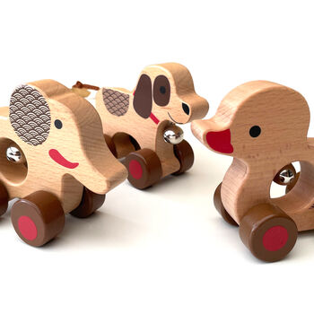 Baby Bell Rollers Set Of Three: Dog + Duck + Elephant, 3 of 7