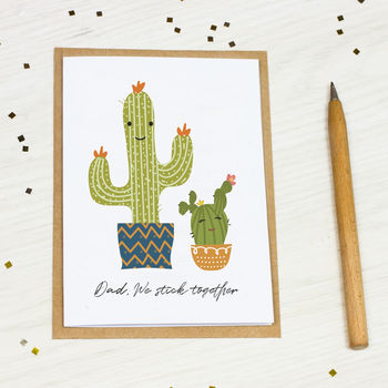 Personalised Dad Cactus Card, 2 of 3