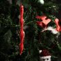 Hand Blown Frosted Glass Icicle Tree Decoration Ornament, thumbnail 9 of 9