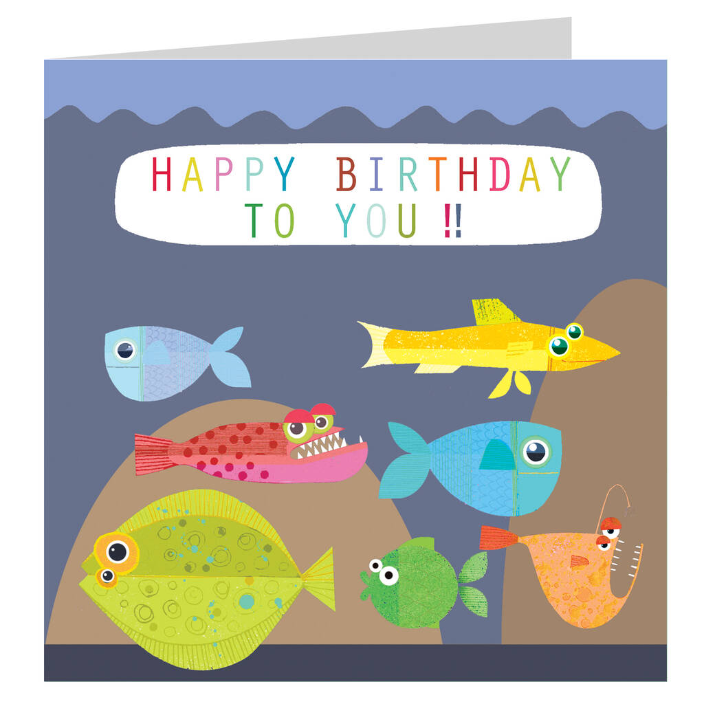 Fish Happy Birthday Card By Kali Stileman Publishing