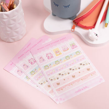 Cute Washi Tape Planner And Journal Sticker Sheet, 5 of 6