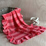 Personalised Cashmere Frill Baby Blanket, thumbnail 1 of 8