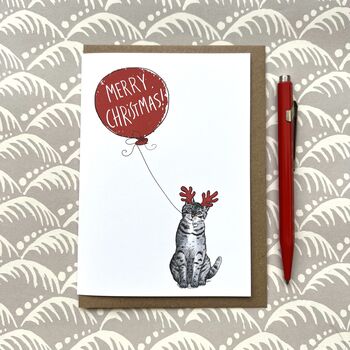 Tabby Cat Christmas Card, 2 of 5