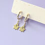 Ghost Huggie Hoop Earrings 18ct Gold Plated, thumbnail 3 of 6