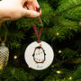 Personalised Penguin Christmas Tree Decoration, thumbnail 8 of 12