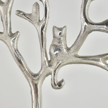 Personalised Silver Cat Jewellery Tree, 3 of 11