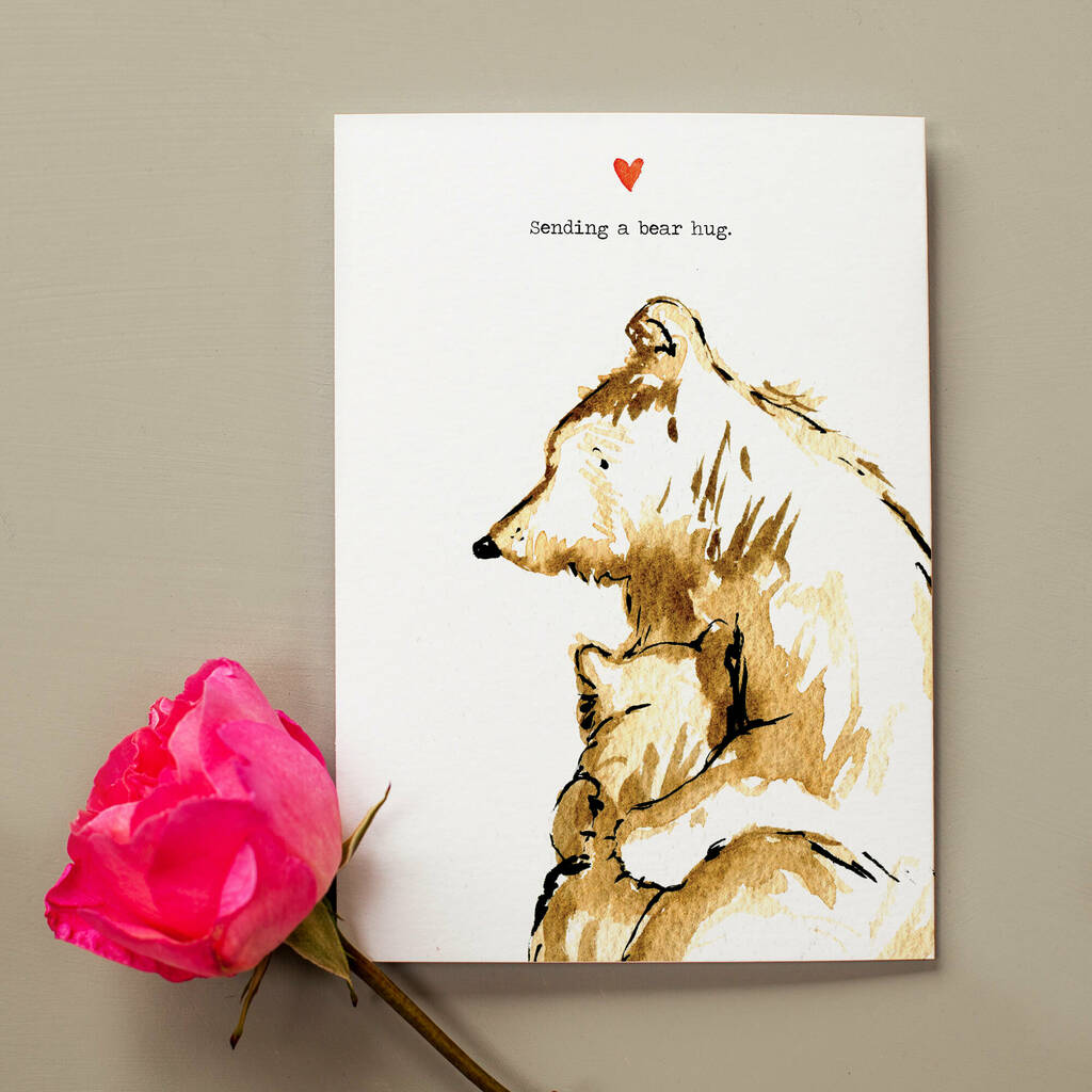 A Bear Hug Card Can Be Personalised, 1 of 3
