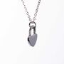 Heart Padlock Stainless Steel Friendship Necklace, thumbnail 9 of 11