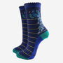 Peacock Kingfisher Birds Bamboo Socks Gift Box, thumbnail 3 of 4