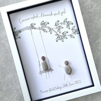 Personalised Engagement Swing Pebble Picture, 3 of 4