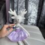 Christmas Linen Ballerina Reindeer Soft Toy, thumbnail 4 of 9