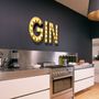 Gin Light Up Letters Effect Wall Sticker, thumbnail 2 of 2