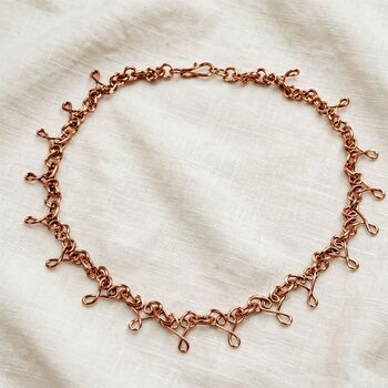 Copper Chain Statement Necklace, 2 of 6