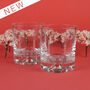 Pair Of Glass Tokyo Skyline Tumblers, thumbnail 2 of 3