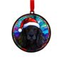 Springer Spaniel Black In Santa Hat Suncatcher Decoration, thumbnail 5 of 6