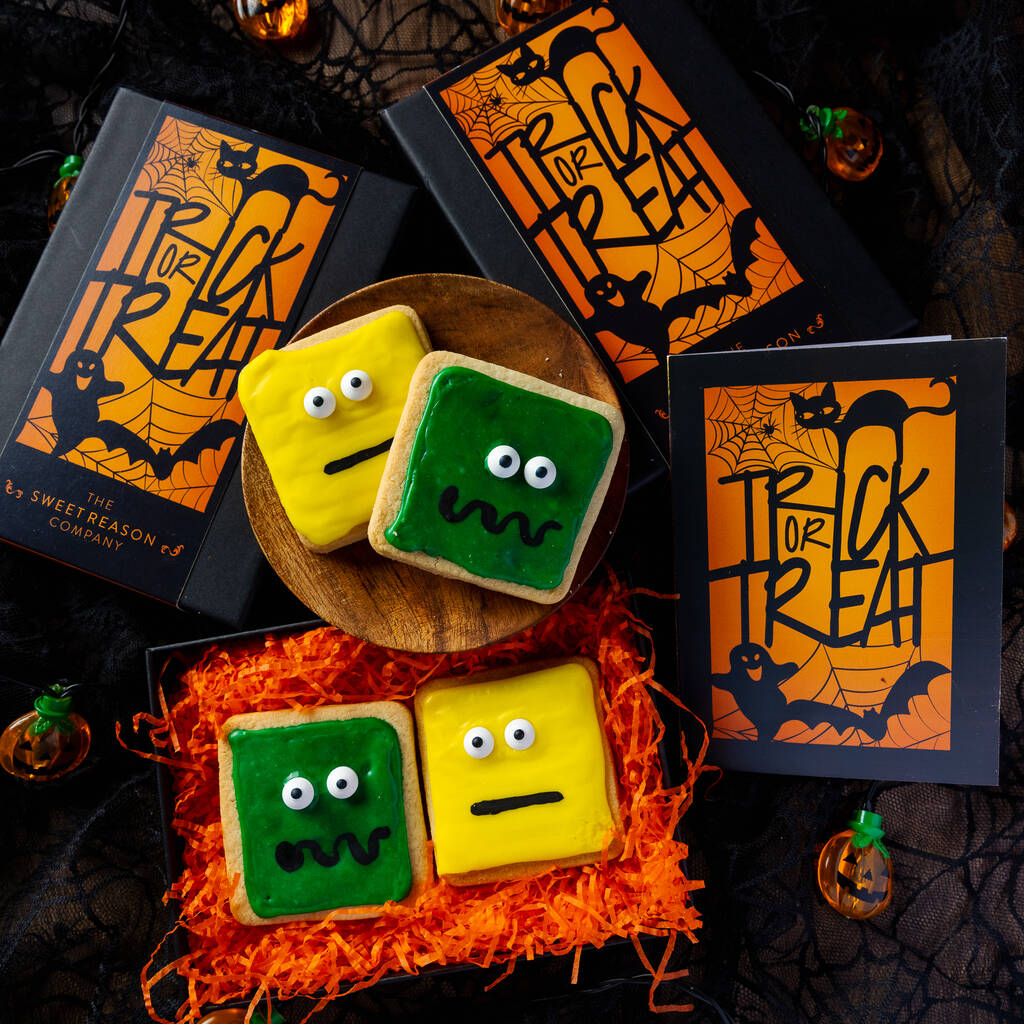 'Trick Or Treat' Luxury Monsters Biscuits By The Sweet Reason Company