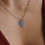 Silver Monstera Leaf Pendant Necklace, thumbnail 1 of 6