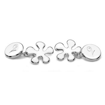 Splash Silver Cufflinks For Men Or Women – Easy Disc Fastening, 2 of 6