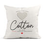 Personalised 2nd Wedding Anniversary Cushion 'Cotton', thumbnail 1 of 3