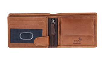 Wombat Rugged Trifold Leather Wallet Rfid Blocking, 4 of 9