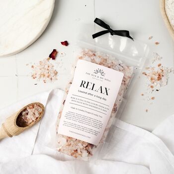 Relax Rose Ylang Ylang Himalayan Bath Salts Gift, 2 of 4