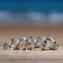 Salt And Pepper Diamond April Birthstone Ring In Textured Sterling Silver And 9ct Gold, thumbnail 6 of 6