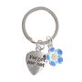 Forget Me Not Flower Metal And Enamel Keyring | Mother's Day Gift, thumbnail 2 of 2