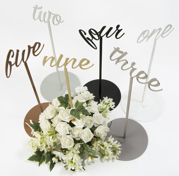 Wedding Table Numbers Pack Of Six, 9 of 10