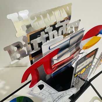 Personalised Maths Themed 3D Greeting/Gift Card, 5 of 8