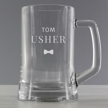 Groom Gifts Personalised Engraved Pint Tankard For Best Man, 8 of 10