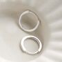 Sterling Silver Flat Huggies, thumbnail 5 of 12