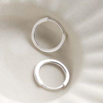 Sterling Silver Flat Huggies, 5 of 12
