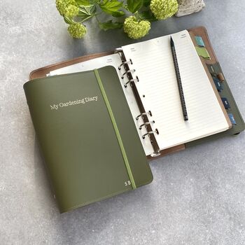 Personalised Leather Gardener's Diary, 5 of 7