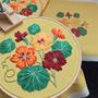 Nasturtium Floral Embroidery Kit, thumbnail 2 of 6