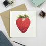 Strawberry Botanical Art Card, thumbnail 2 of 3