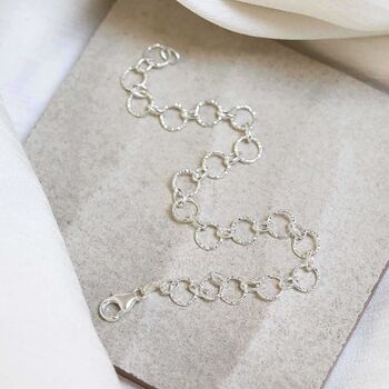 Sterling Silver Shimmer Link Bracelet, 2 of 7