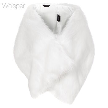 Pocket Stole For Bridal And Eveningwear In Fake Fur, 9 of 9