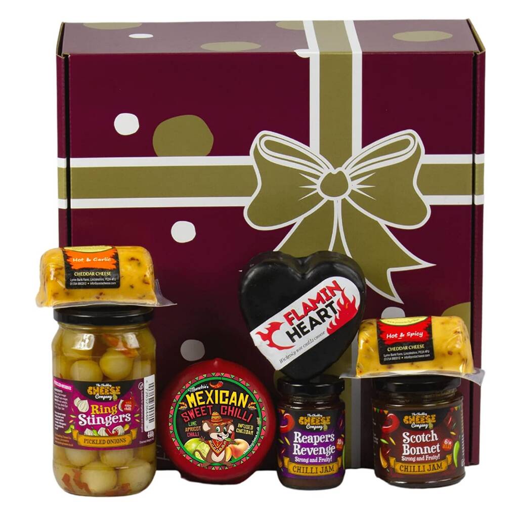 All About The Burn! Hot And Spicy Cheese Hamper, 1 of 3
