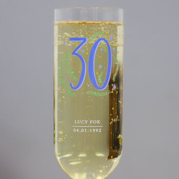 Personalised Milestone Birthday Champagne Flute, 2 of 10