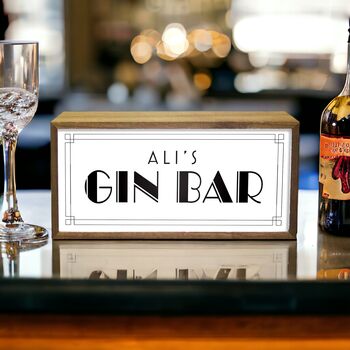 Personalised Light Box Home Gin Bar, 2 of 5