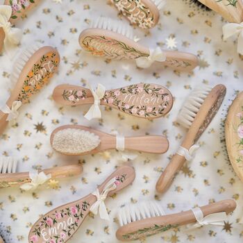 Personalised Hand Painted Baby Brush Keepsake Gift, 7 of 12