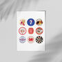 Man United Beer Mats Print, thumbnail 2 of 4