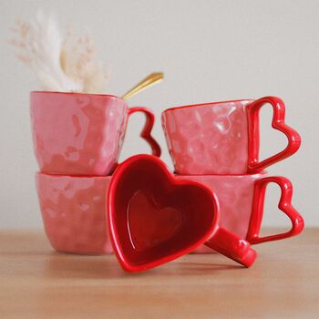 Ceramic Love Heart Shaped Mug, 2 of 8