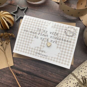 To My Wife On Our First Christmas Card Personalised, 3 of 4