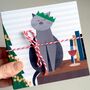 Grumpy Christmas Cat Charity Card, thumbnail 3 of 6