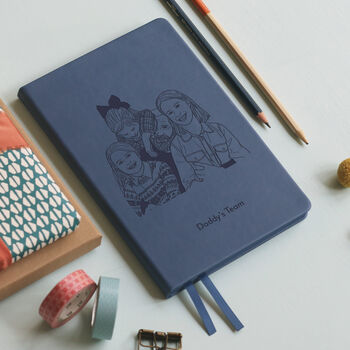 Personalised Line Drawing Portrait Notebook, 9 of 12